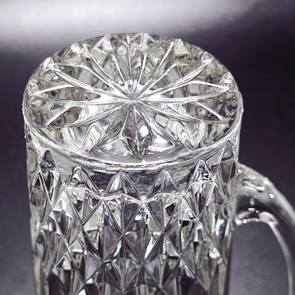 Cristal d'Arques Longchamp Pint Pitcher 6" Cut Crystal Glass vintage - Picture 10 of 11